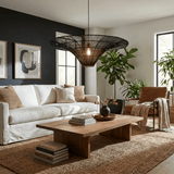 Talia Mist Rattan Pendant Light, detail view 10
