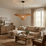 Talia Mist Rattan Pendant Light, detail view 3