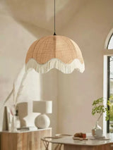Tarin Stone Rattan Pendant Light, detail view 12