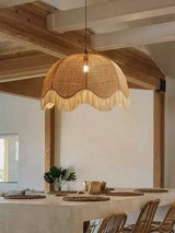 Tarin Stone Rattan Pendant Light, detail view 8