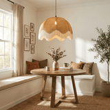 Tarin Stone Rattan Pendant Light, detail view 3