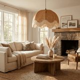 Tarin Stone Rattan Pendant Light, detail view 6