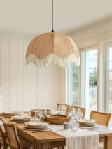 Tarin Stone Rattan Pendant Light, detail view 9
