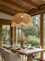 Tarin Stone Rattan Pendant Light, detail view 11