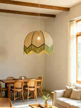 Thea Quartz Rattan Pendant Light, detail view 6