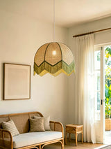 Thea Quartz Rattan Pendant Light, detail view 8