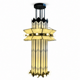 Aven Dune Acrylic Chandelier, detail view 8