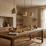 Elora Vista Travertine Pendant Light, detail view 2