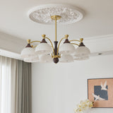 Elara Pearl Glass Chandelier, detail view 8