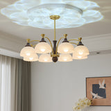 Elara Pearl Glass Chandelier, detail view 2