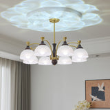 Elara Pearl Glass Chandelier, detail view 9