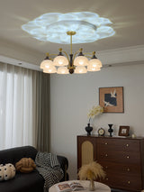Elara Pearl Glass Chandelier, detail view 10