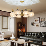 Elara Pearl Glass Chandelier, detail view 4