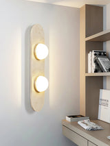 Haven Wisp Travertine Wall Light, detail view 11