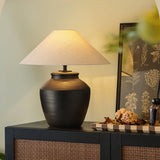 Rhea Wave Ceramic Table Lamp, detail view 2