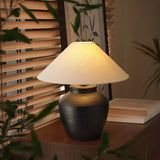 Rhea Wave Ceramic Table Lamp, detail view 3
