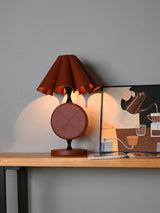 Sable Halo Leather Table Lamp, detail view 2