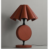 Sable Halo Leather Table Lamp, detail view 10