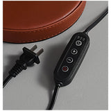 Sable Halo Leather Table Lamp, detail view 8