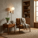 Zella Rain Glass Wall Light, detail view 4