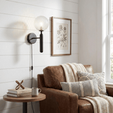 Zella Rain Glass Wall Light, detail view 2