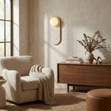 Thea Terra Stone Wall Light, detail view 3