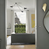 Solen Silva Brass Ceiling Light, detail view 6