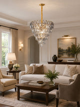 Talia Oak Glass Chandelier, detail view 2