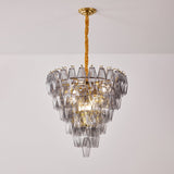 Talia Oak Glass Chandelier, detail view 13