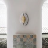 Arden Veil Alabaster Wall Light, detail view 4