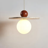 Evara Stone Travertine Pendant Light, detail view 17