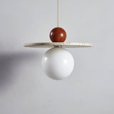 Evara Stone Travertine Pendant Light, detail view 19