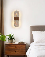 Vale Lark Travertine Wall Light, detail view 2