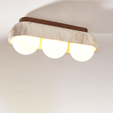 Luma Bay Travertine Ceiling Light, detail view 3
