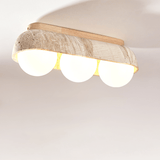 Luma Bay Travertine Ceiling Light, detail view 5