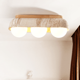 Luma Bay Travertine Ceiling Light, detail view 2