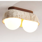 Luma Bay Travertine Ceiling Light, detail view 17
