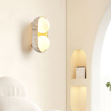 Niven Noir Travertine Wall Light, detail view 5