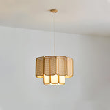 Oriel Wave Fabric Pendant Light, detail view 14