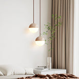 Mira Frost Travertine Pendant Light, detail view 14