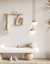 Mira Frost Travertine Pendant Light, detail view 8