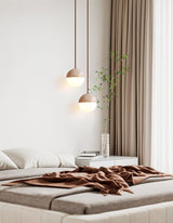 Mira Frost Travertine Pendant Light, detail view 9