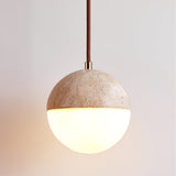 Mira Frost Travertine Pendant Light, detail view 10