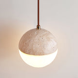 Mira Frost Travertine Pendant Light, detail view 11