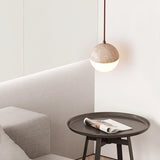 Mira Frost Travertine Pendant Light, detail view 13