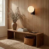 Riven Cedar Alabaster Wall Light, detail view 2