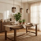 Niven Oak Travertine Pendant Light, detail view 9
