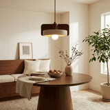 Niven Oak Travertine Pendant Light, detail view 2