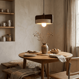 Niven Oak Travertine Pendant Light, detail view 7