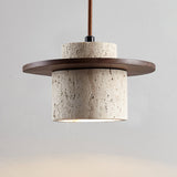 Evara Veil Travertine Pendant Light, detail view 19